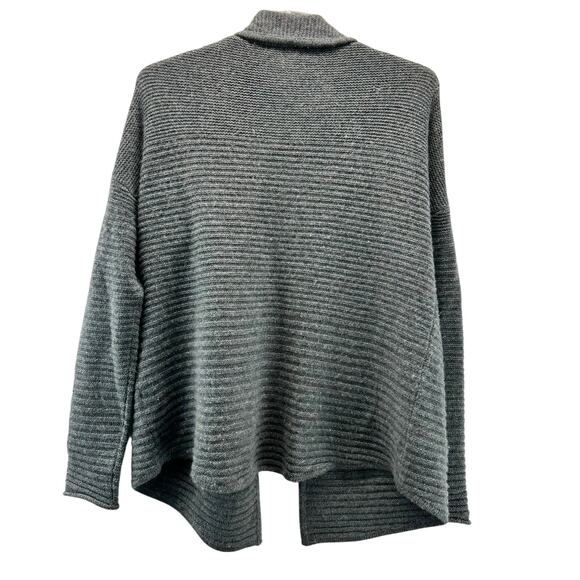 Repeat Cashmere Silver Edition Open Front Cardigan Sweater Grey Small - Picture 2 of 7